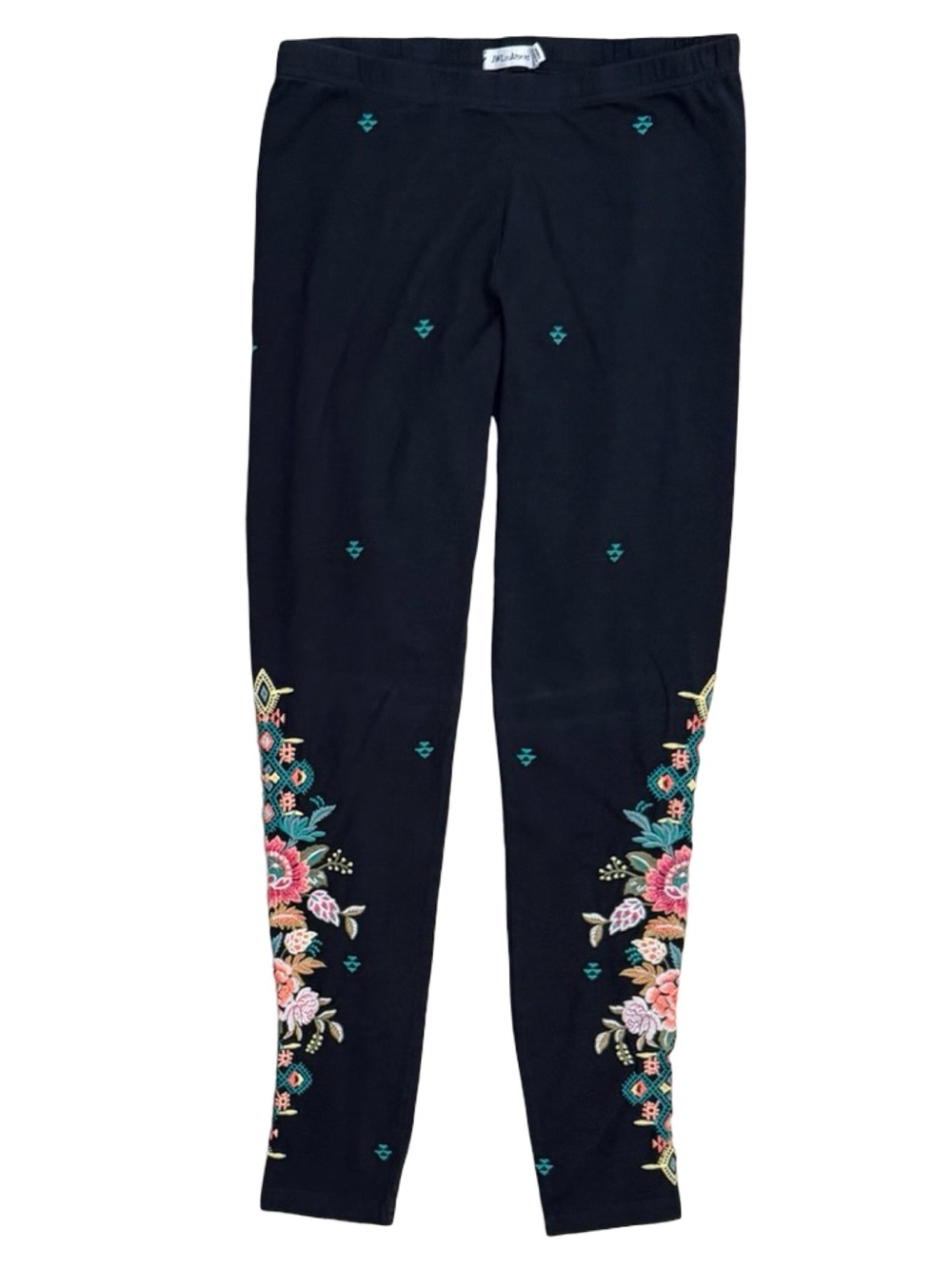 Johnny Was Los Angeles Floral Embroidered Leggings